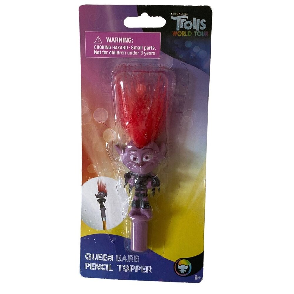 Trolls World Tour QUEEN BARD Pencil Topper Sealed 3inch Hasbro RARE HTF 2020
